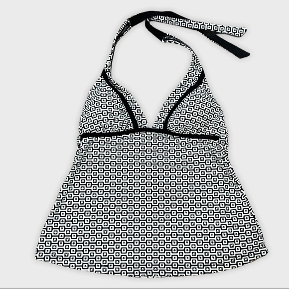 CONVERSE graphic black & white halter tankini top - Picture 2 of 8